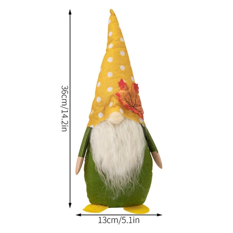 4pcs Thanksgiving Tabletop Gnomes Figurines Thanksgiving Celebration Gnomes Display Pieces for Office or Dorm Decoration