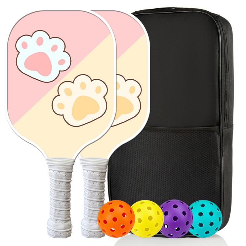 Pickleball Paddle Fiberglass Training Racket Lightweight Durable Outdoor Sports Toy