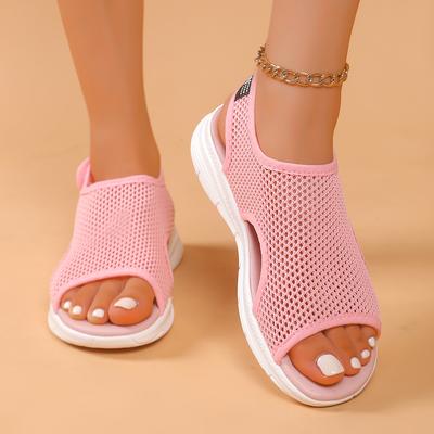 Fashion Women Summer Shoes New Mesh Fish Platform Sandals Women Open Toe Wedge Sandals Ladies Light Casual Shoes Women Zapatillas Muje