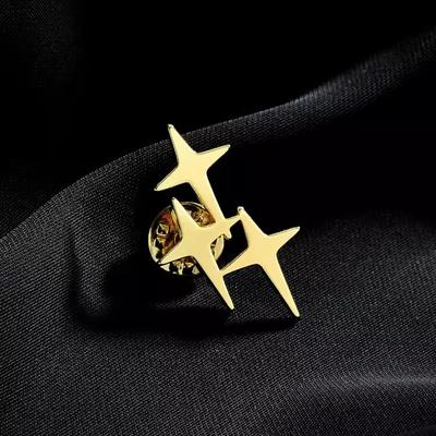 Personality Bright Star Anti-Light Breast Pin Buckle Design Sense Niche Men'S Suit Metal Collar Pin Accessories High-End Women