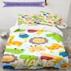 3pcs Custom Name Animals Bedding Set Duvet Cover Closure Includes 1 Duvet Cover & 2 Pillowcases, Soft and Comfortable for All Seasons.