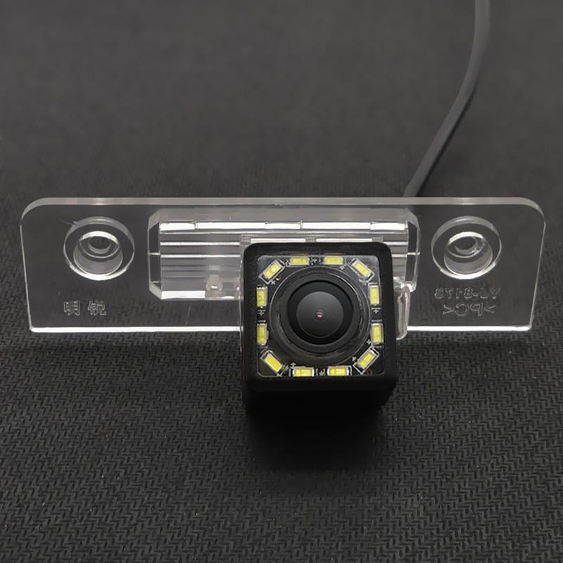 AHD Fisheye 12LED Dynamic Trajectory Car Rear View Camera For Skoda Octavia 5 A5 2008 2009 2010 2011 2012 2013 2014 2015