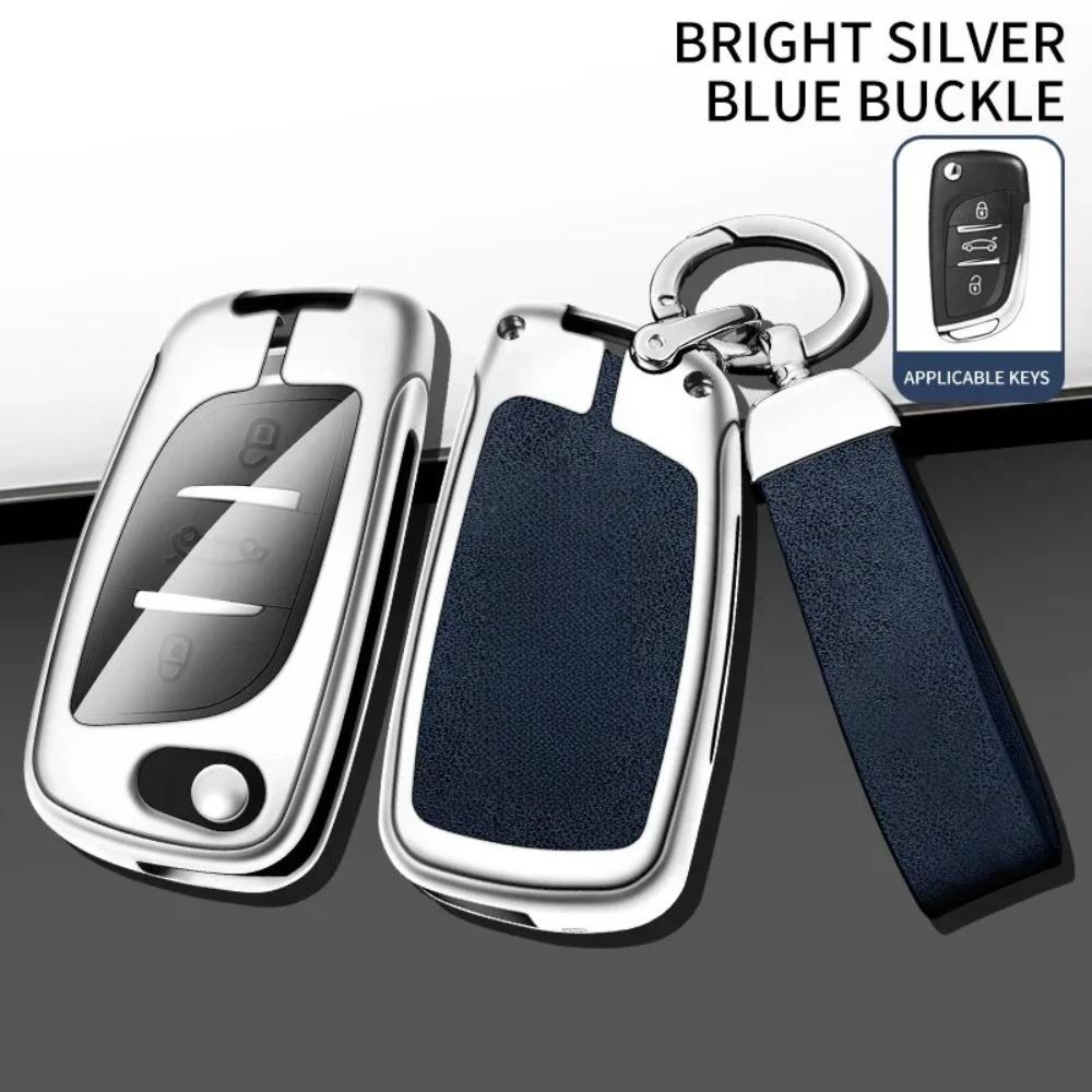 Car TPU Zinc Alloy Key Case Bag for Peugeot RCZ GT Line Coupe Car Key Chain Car Metal Key Shell Interior Decoration Accessories