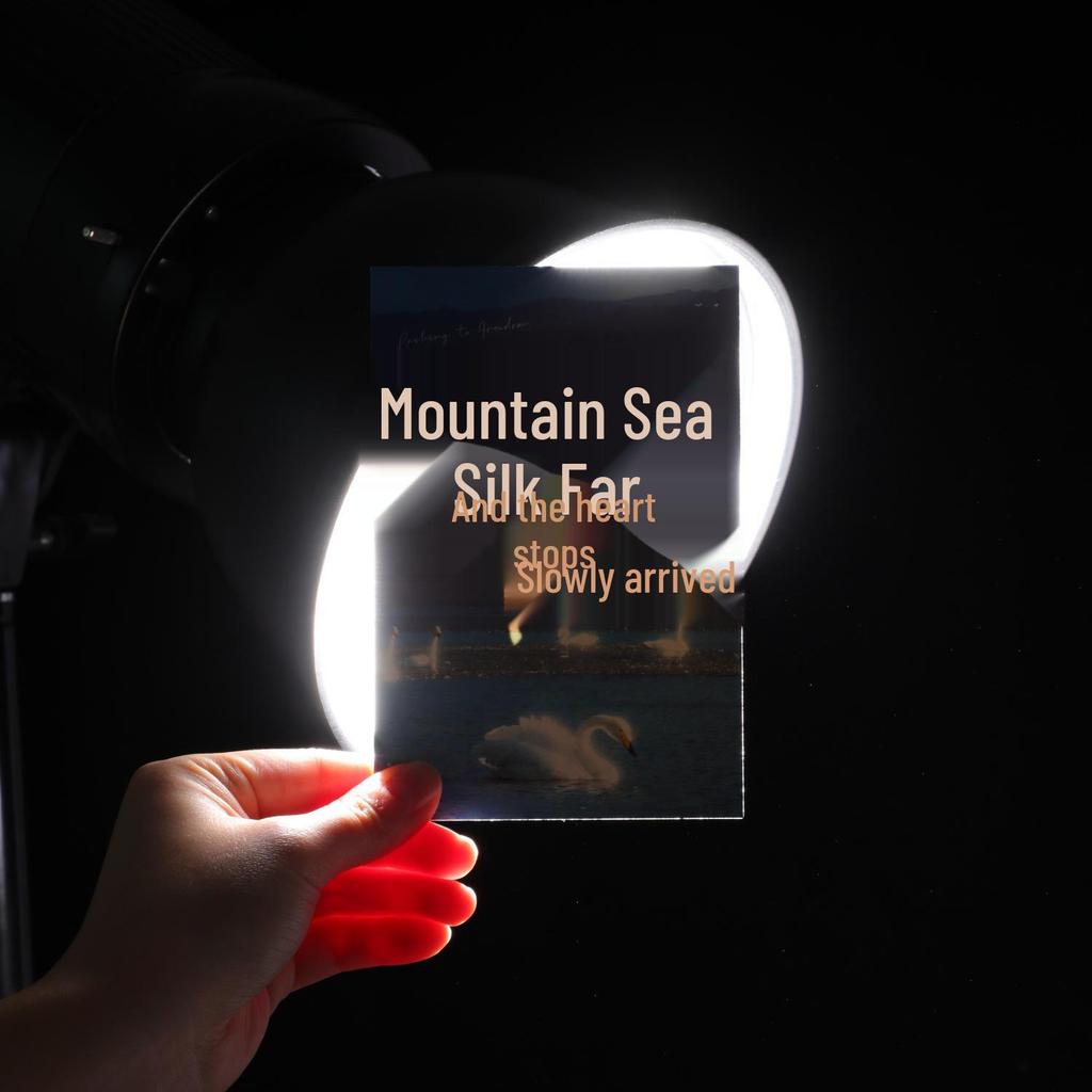 Postkarte mit Berg- und Meereslandschaft: Heilender Text & Segenswünsche Grußkarte Geschenk