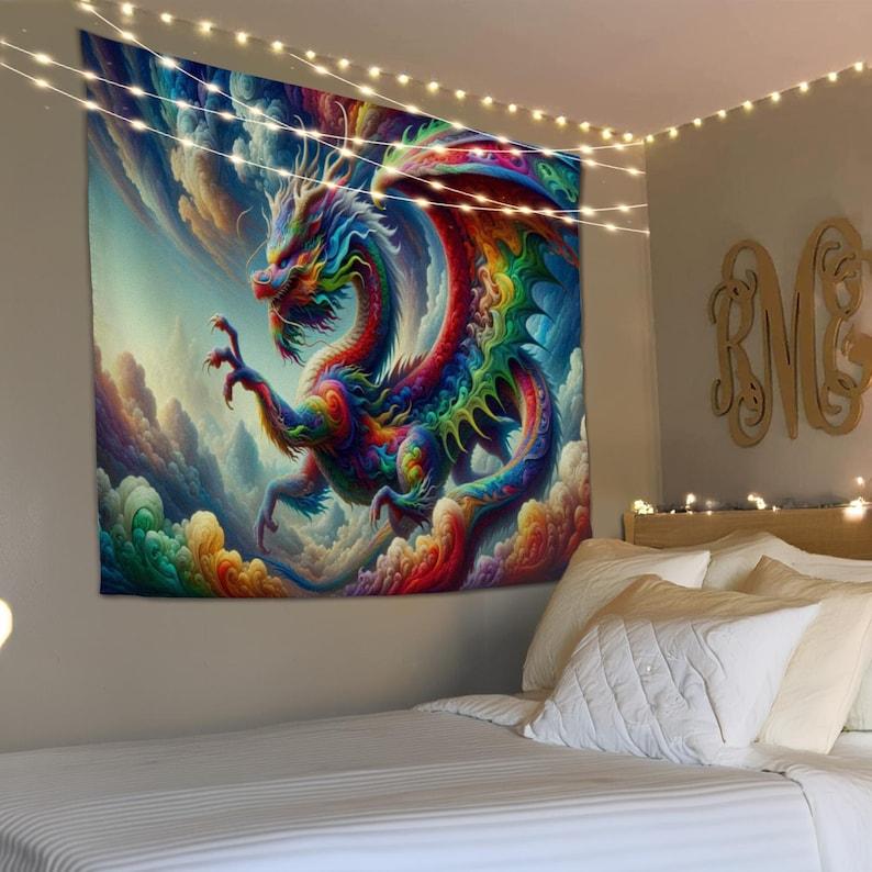Dragon shape tapestry 75x100 чёрный