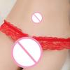 Sexy Women's Passionate Open-Crotch Seductive Pearl Thong Panty Set