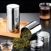 Large Capacity Tea Jar Stainless Steel Storage Box Portable Tea Tin  for Home&Travel