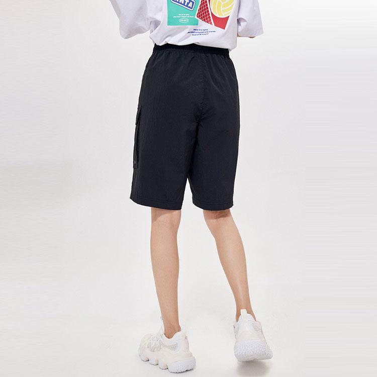 Anta Breathable Woven Thin Panda Print Loose Shorts Men Bottoms Black 952228329-3