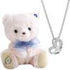 Petit Lou Tete Bear and Heart Necklace 12cm 4S Size September Normal