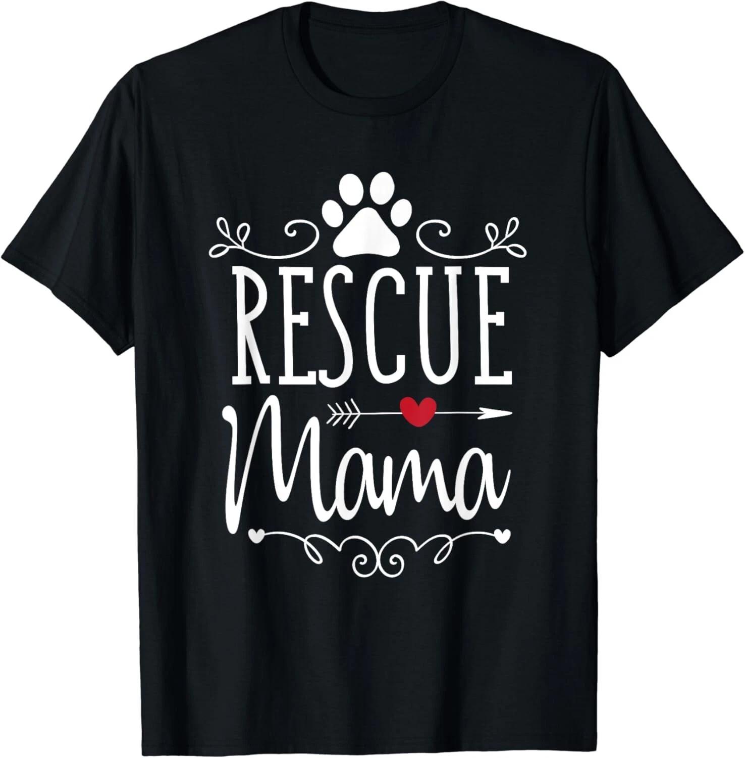 

Rescue Mama - Rescue Dog Lover Outfit Rescue Mom Gift T-Shirt M
