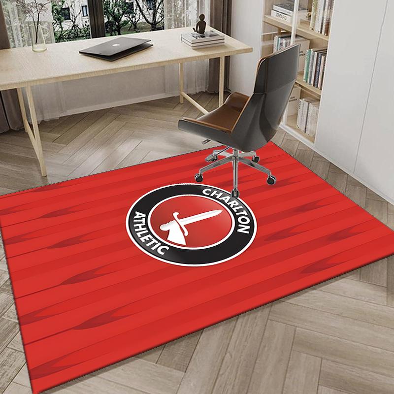 1PC Football Charlton-Athletic Crest Rug Game Carpet, Floor Mat for Bedroom Living Room Entryway Rug, Home Decor Idea Gift for Christmas birthday