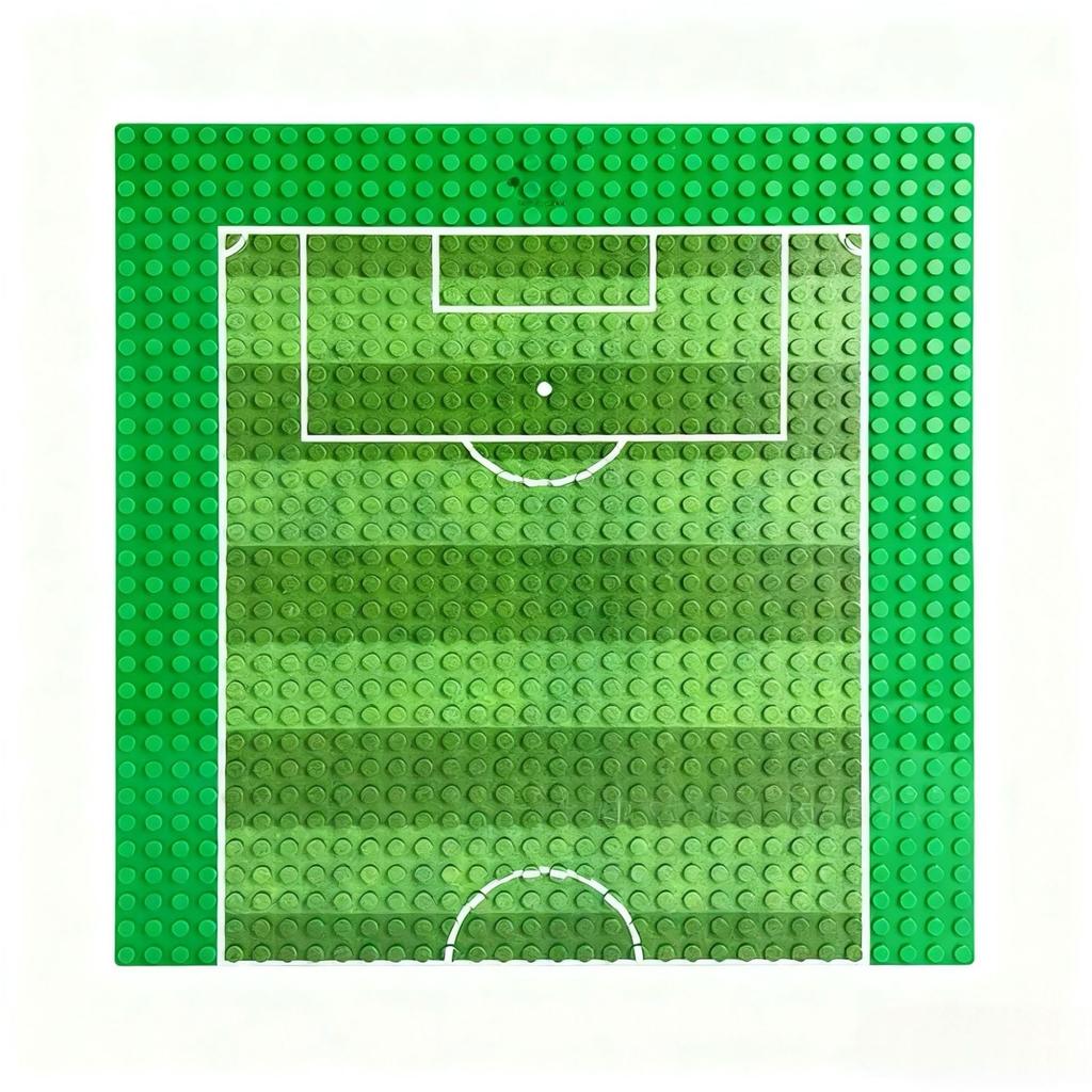 Baseplate Sportiva per Basket e Calcio Giocattolo da Costruzione Assemblabile per Bambini J094A32X32 Particelle Piccole