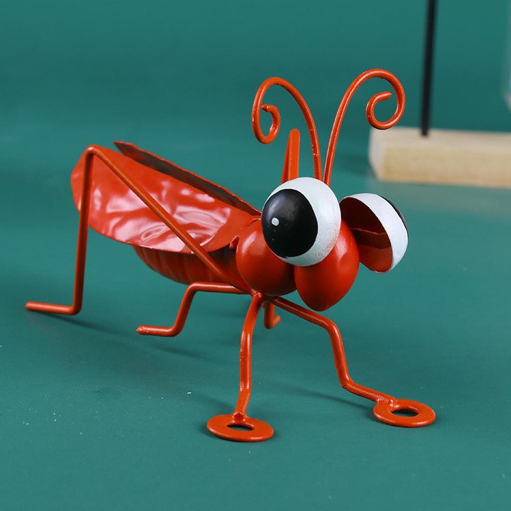 3D Simulation Metal Locust Ornament Bonsai Decor Creative Adornment Patio Crafts