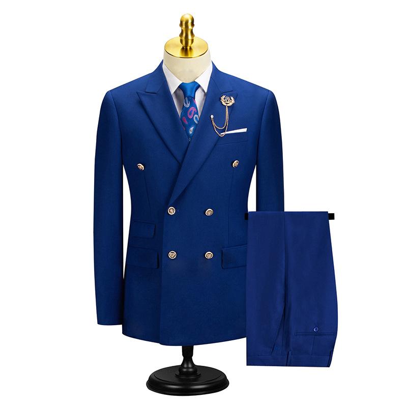 Men Suit Slim Fit Formal Business Work Wear Suits 2Pcs Set (Jacket+Pants)