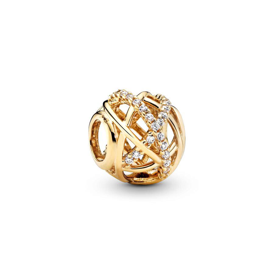 NEW DIY Sparkling Gold-Plating Serise Family Star Flower Cake Charm Bead Fit Silver European Bracelet Jewelry Gift