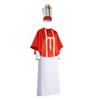 Halloween Costume Cosplay Priest Robe With Red Cloak For Stage Performance
