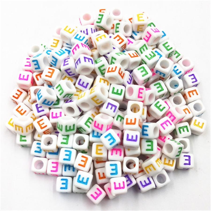 Acrylic Beads 100 Pcs/lot Letter Bead Jewelry Finding For DIY Necklace Bracelet Fashion Wholesale New 6mm High-quality
