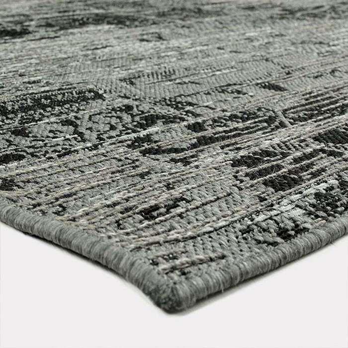 Living Room Rug with Vintage Oriental Gray Patterns 140x200