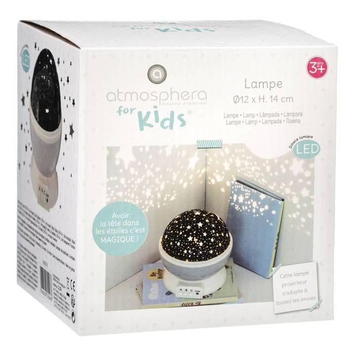 Veilleuse À Pile Projecteur Étoiles Gris - Atmosphera Createur D'interieur