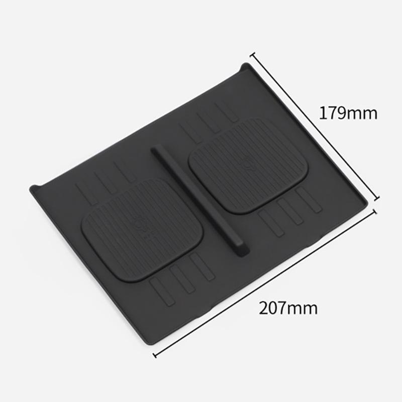 For Hyundai Santa Fe 2025 Wireless Charging Pad Auto Interior Accessories Car Phone Non-slip Charger Mat Silicone Protective Pad