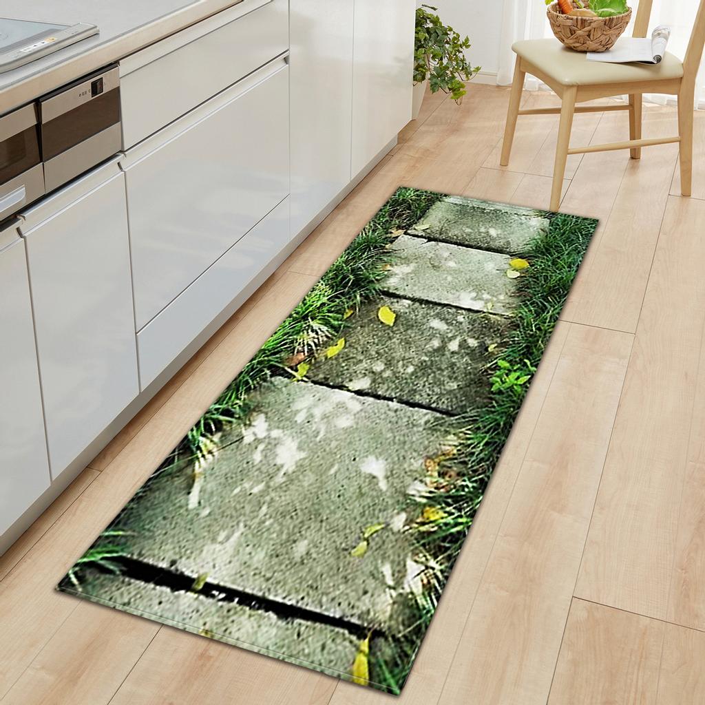 Fresh Absorbent Non-Slip Door Mat Toilet Kitchen Floor Mat Bedroom Living Room Carpet