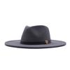 Europe, America, Autumn and Winter New M Standard Big Eaves Peach Heart Concave Convex Top Fashion Flat Top Hat Women's Woolen Jazz Hat