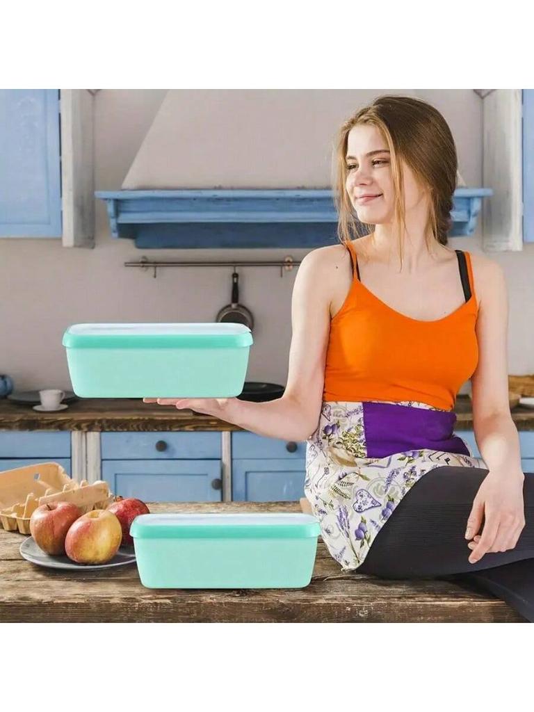 1pc Reusable Homemade Ice Cream Storage Box, Yogurt, Smoothies, Ice Cream Storage Container