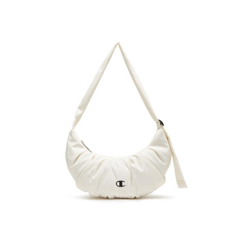 Champion Croissant Hobo Bag Unisex Shoulder Bag Cream Silver Pansy-Red U6AACPU33 Milk White