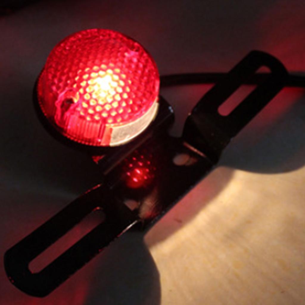 Motorcycle Tail Light with License Plate Holder Waterproof Super Bright Universal for Motorbike