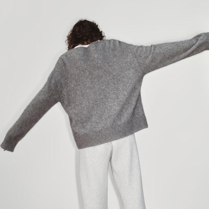 MO&Co. Women's Raccoon Wool Blend V-Neck Sweater