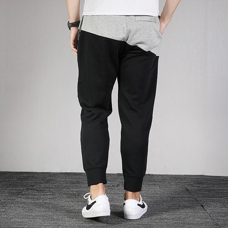 Nike Large Logo Yin Yang Spliced Knit Cuff Casual Sports Trousers Men Bottoms Black Grey BV5298-064