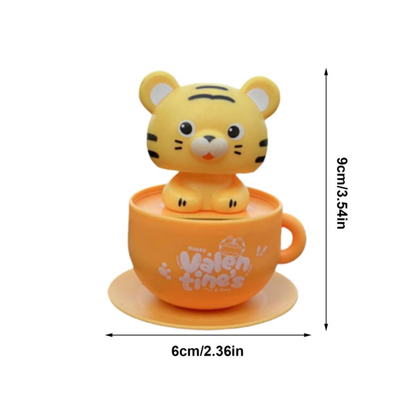 Car Bobble Head Dashboard Car Dash Decorations Solar-Powered Shaking Head Doll Animal Ornament For Women Men Inside Home Desktop