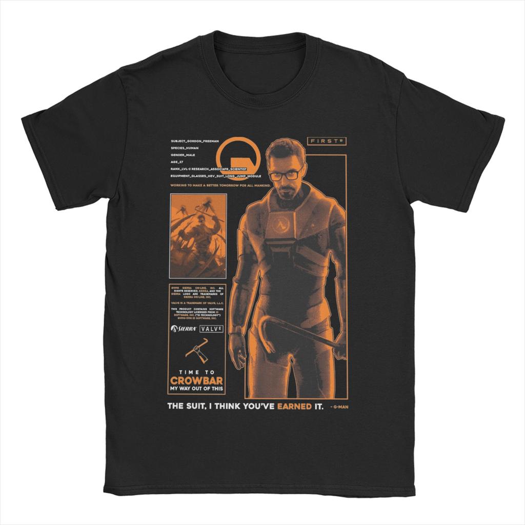 Half life 3 T-Shirts Unisex Damen 100% Baumwolle Freizeit-T-Shirts Rundhals-T-Shirts Kurzarm Kleidung Geburtstagsgeschenk
