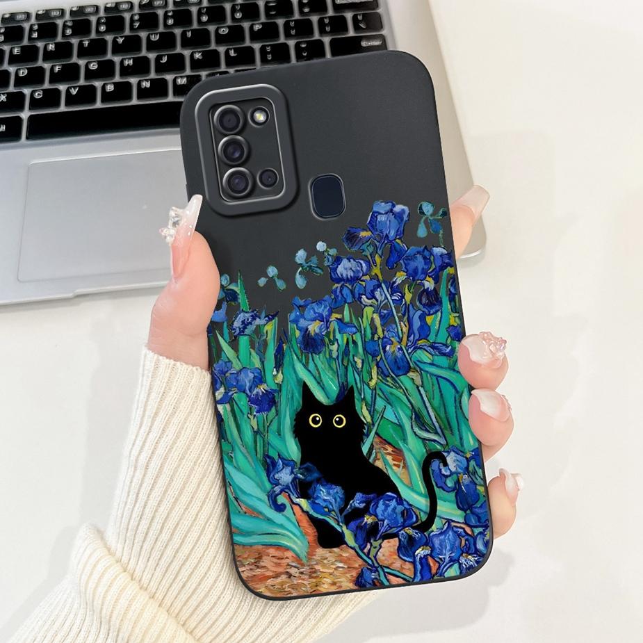 For Samsung Galaxy A21s Case SM-A217F New Fashion Cartoon Painted Cover Shockproof Phone Case For Samsung A21s A 21 s Soft Shell