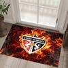Stade Rennais FC Design Crystal Velvet Carpet Cozy Non?Slip Printed Rug For Bedroom Living Room Entrance