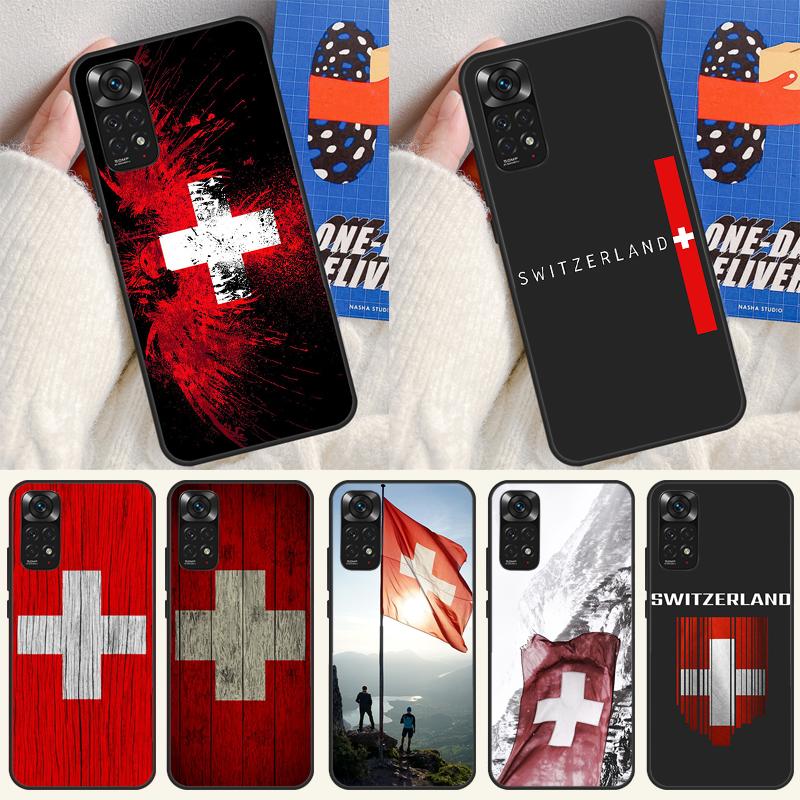 Schweiz Schweizer Flagge Hülle Für Xiaomi Redmi Note 13 14 9 10 11 12 Pro 10S 11S 12S Hülle Für Redmi 13C 10C 12C 14C