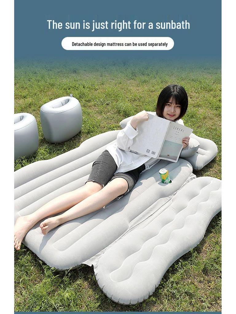 Inflatable Car Back Seat Mattress - Folding Travel Bed for Sedan
