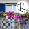 HAKIDZEL 2-Pack Planter Hooks, Wall-Mounted Planter Rack, Outdoor Iron Planter Bracket, for Balconies and Railings, Hanging Plants and Lanterns