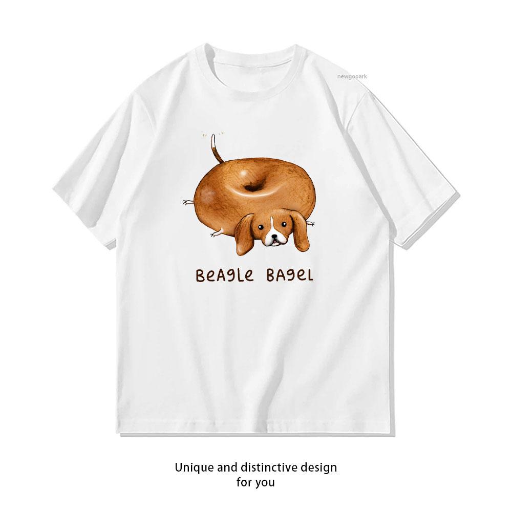 

Beagle Dog Bagel Coffee Tshirt Women Unisex Casual Cotton Graphic T Shirts Creative Streetwear Classic Aesthetic Shortsleev S