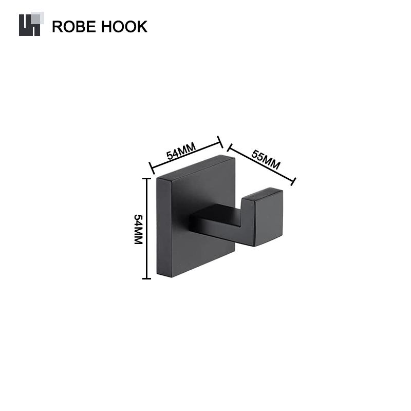 Black Bathroom Accessories Stainless Steel Set Wall Rack Towel Rack Towel Rack Tissue Holder Clothes Hook Toilet Brush Pendant