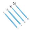 Embossing Pattern 4 Pcs Point Drill Creasing Pen With DIY Ball Styluses Tools Spiral Double Head Clay Sculpting Tools