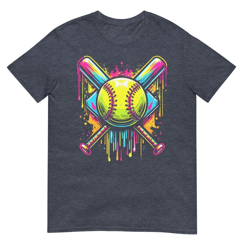 Softball Girl Ice Cream Softball Drip TShirt