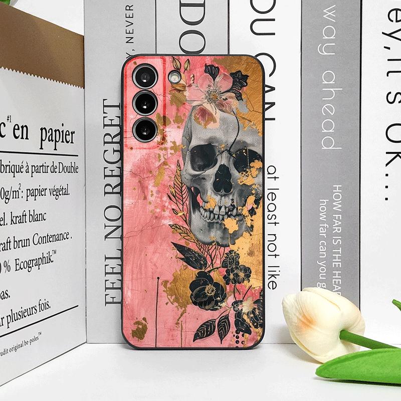Retro Gothic Nachtblume Totenkopf Aufdruck Handyhülle für Honor Huawei 200 LITE 100 400 PRO 90 Lite Magic 8 7 6 5 Blumige Hülle