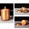 Handcrafted Pure Copper Beer Coffee Mug With lid Retro Hammer Weave Handle Thickened Hammer 350 ml Breakfast Cup Drinkware