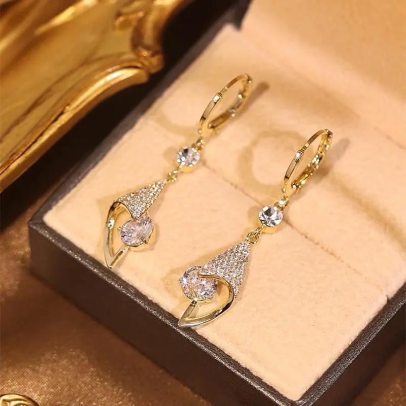 

Новые модные нишевые легкие роскошные трехмерные микро-инкрустированные серьги-капли для женщин изысканные серьги рождественский подарок A