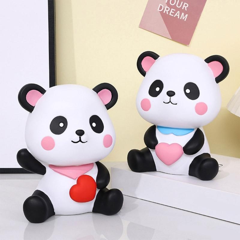 Cartoon Panda Money Box Piggy Banks for Kids Child Adult Gift Cartoon Animal Coin Banknotes Cash Safe