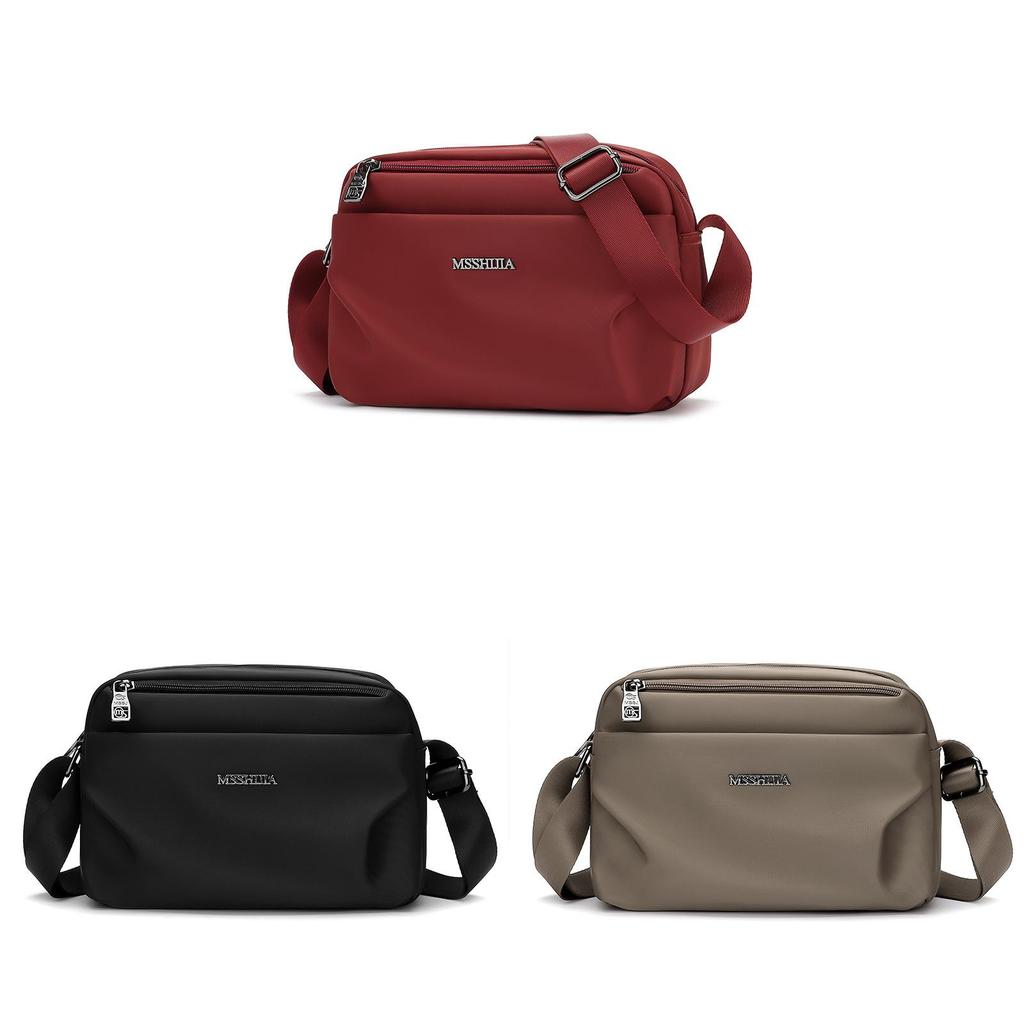 Lightweight Womens Small Square Shoulder Bag With Zipper Closure And Inner Phone Pocket
