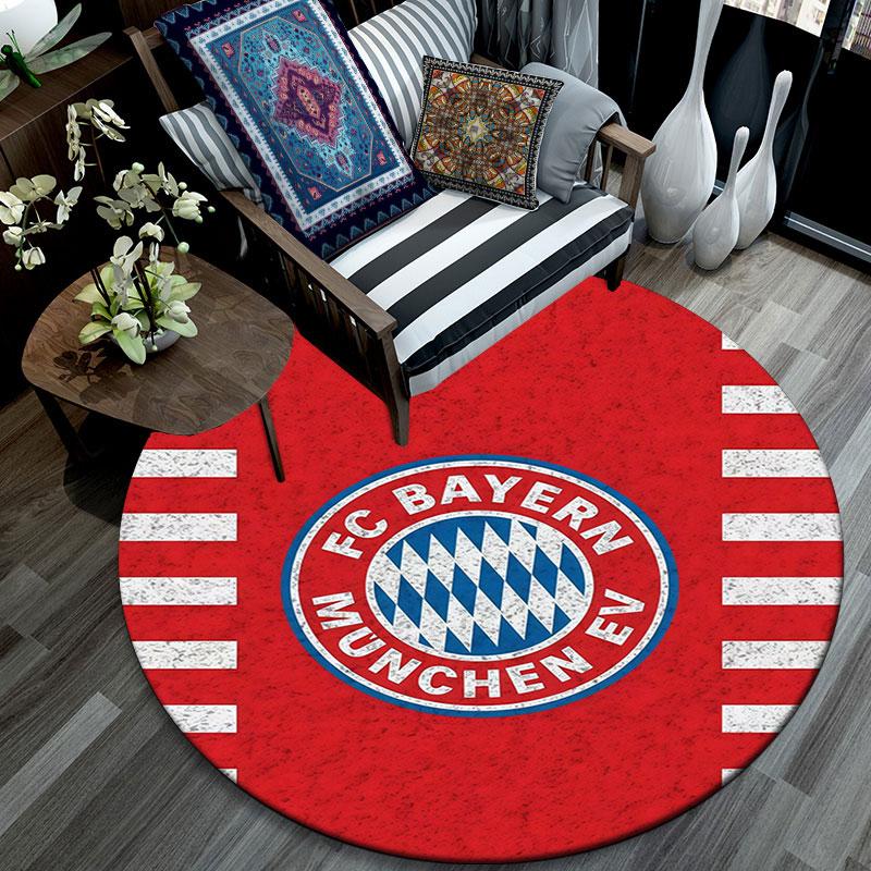 Bayern Munich Pattern Round rug,Carpet Rug for Living Room Bedroom Playroom ,Non-slip Floor Mat,Holiday Gifts and Birthday Gifts.