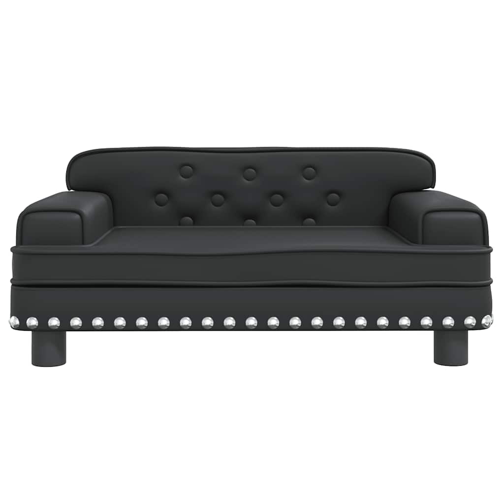 Kids Sofa Black 70x45x30 Cm PU Leather