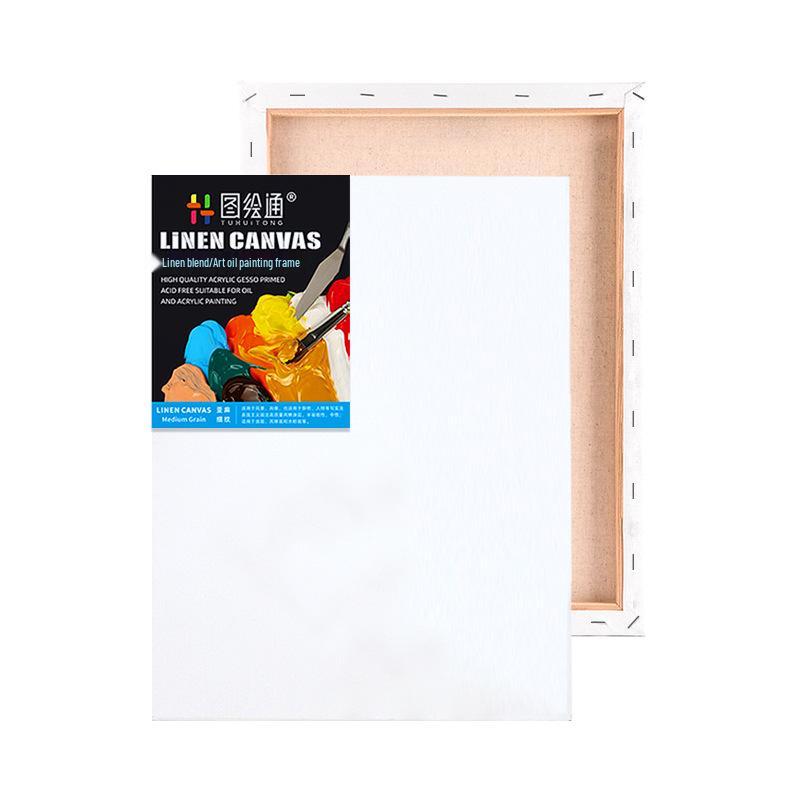 Framed Pure Cotton Linen Canvas for Children's Oil Painting Practice